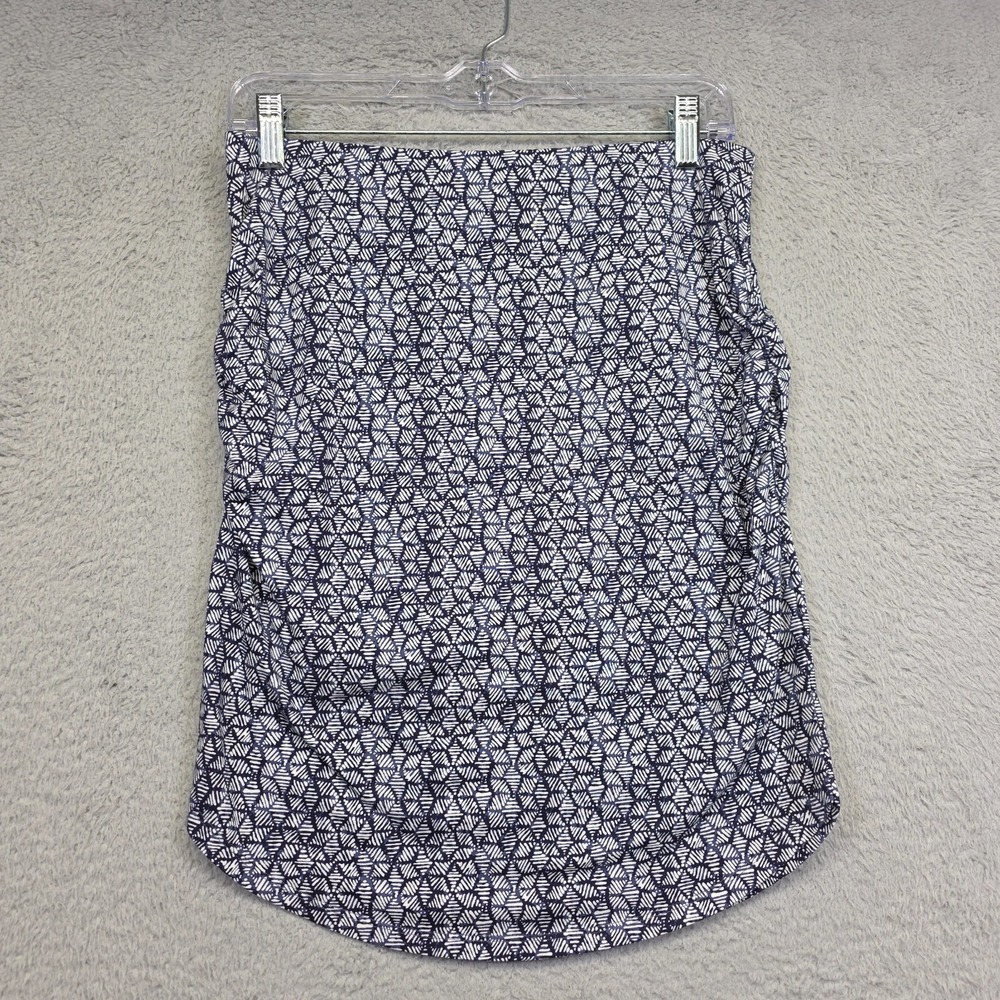 Patagonia Ribbon Falls Skirt Womens S Blue Organic Cotton Ruched Stretch Bandage